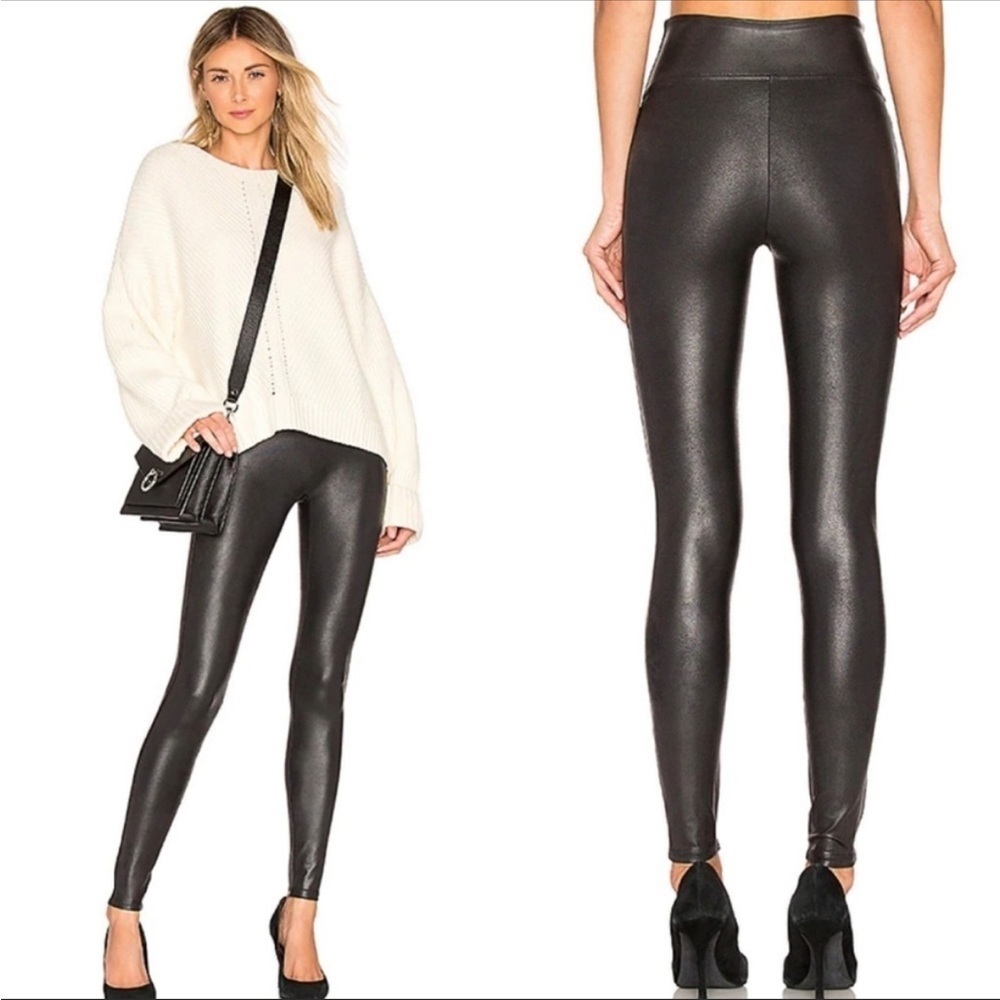 Spanx Faux Leather Leggings Black L